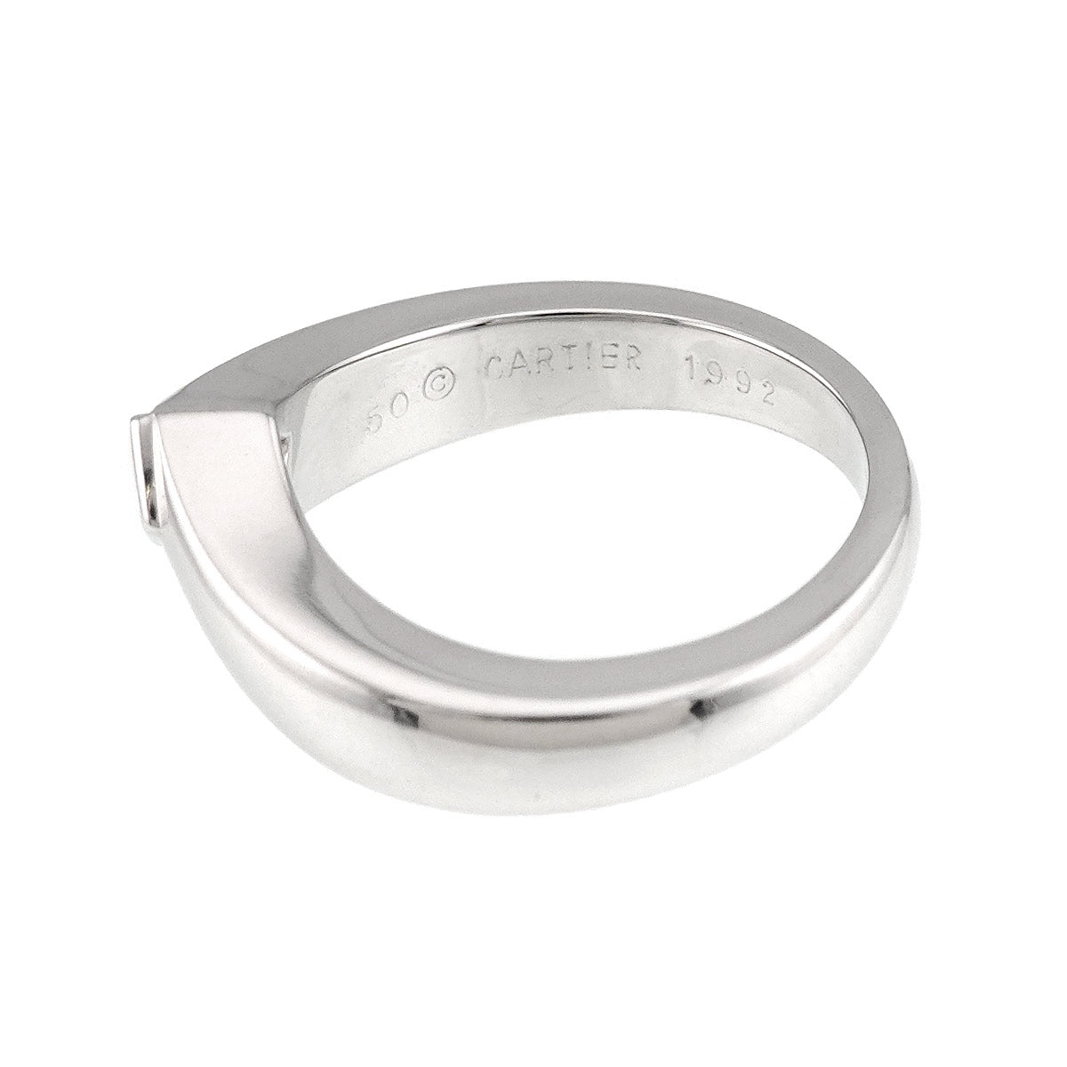 Diamond Ring 18K White Gold 750 size53 6.25-6.5(US)