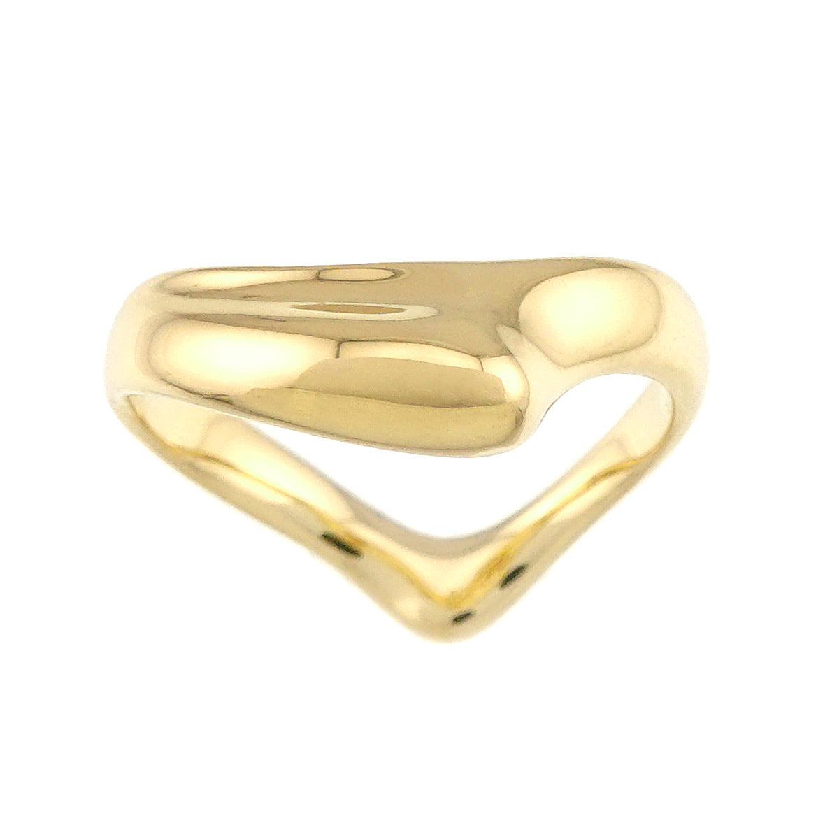 Open Heart Ring 18K YG 750 Size6(US)