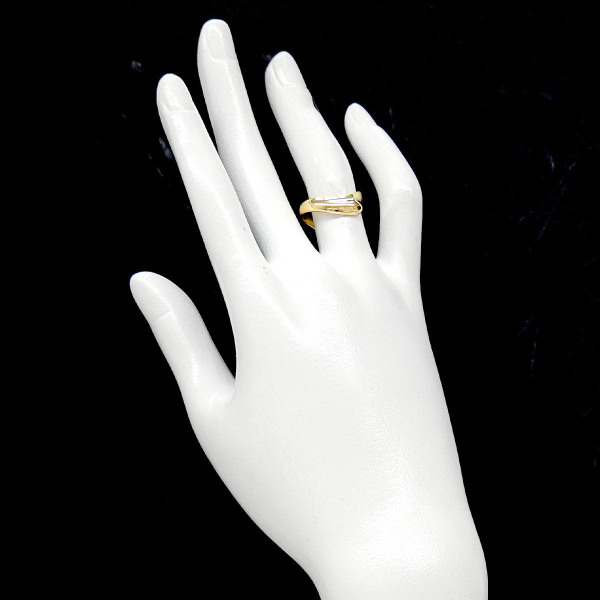 Open Heart Ring 18K YG 750 Size6(US)