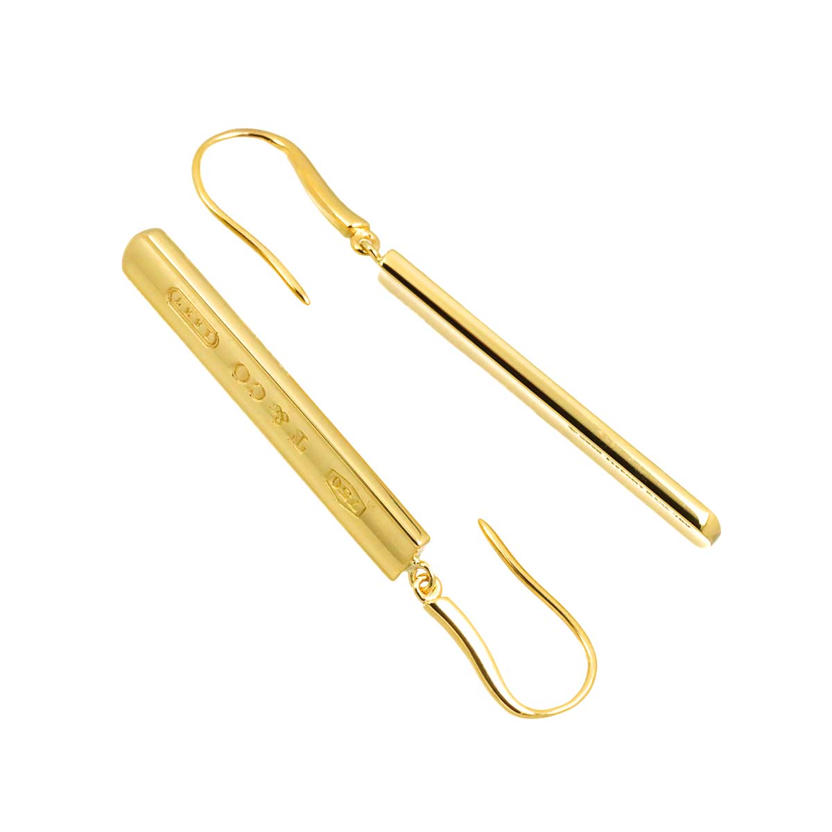 1837 Bar Drop Earrings Pierced 18K Yellow Gold 750