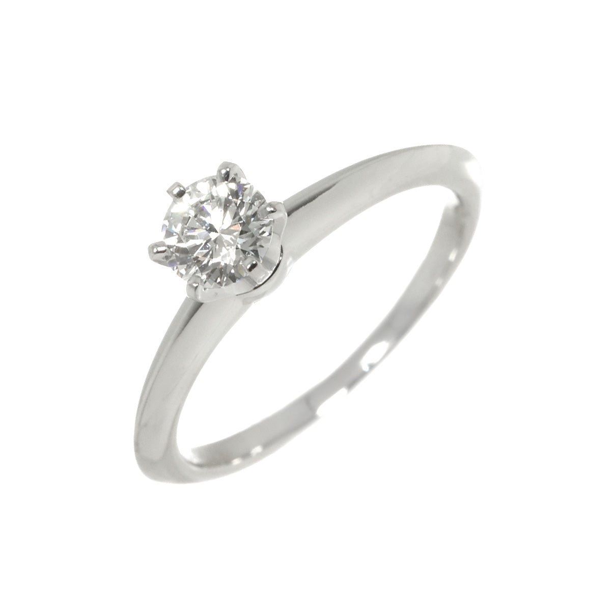 Diamond 0.44ct H/VVS2/EX Ring Pt 5.5-5.75(US)