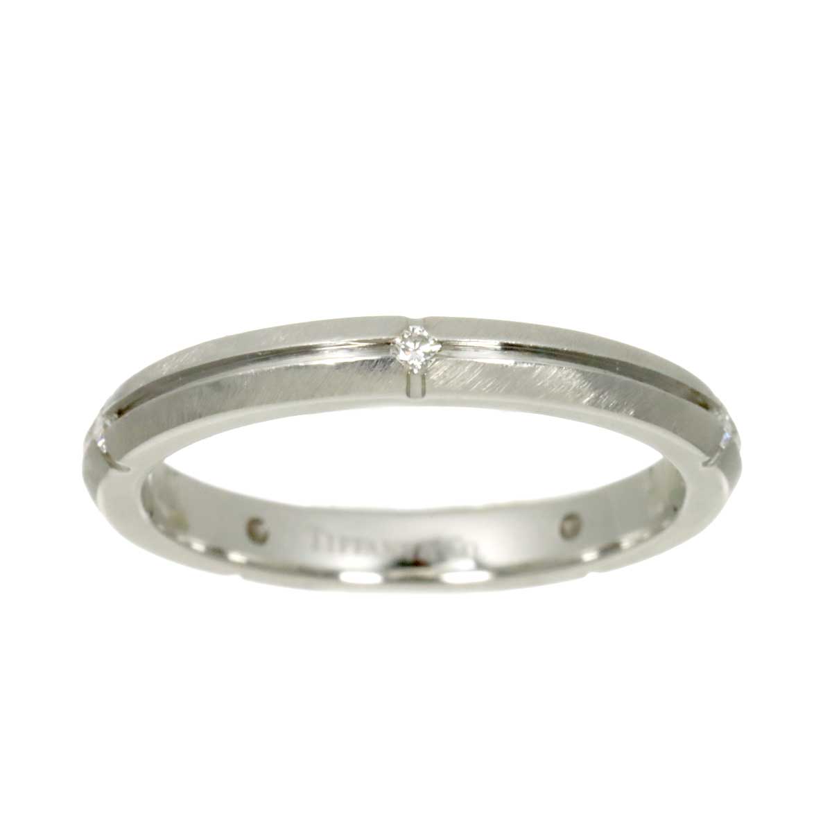 Streamerica Diamond Ring 18K White Gold Size4(US)