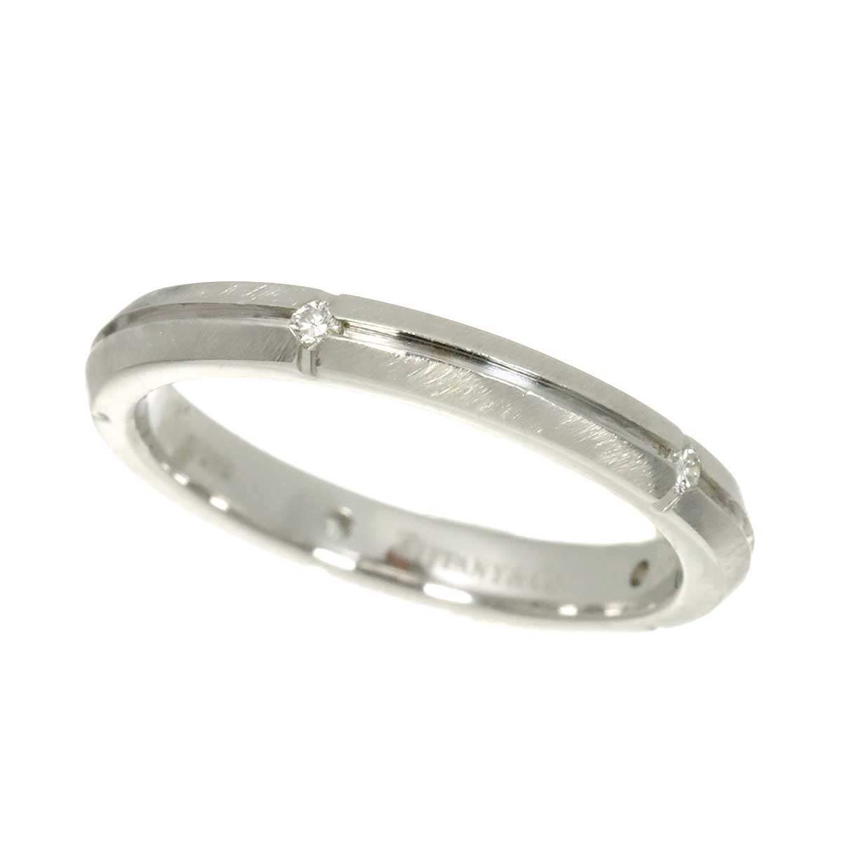 Streamerica Diamond Ring 18K White Gold Size4(US)