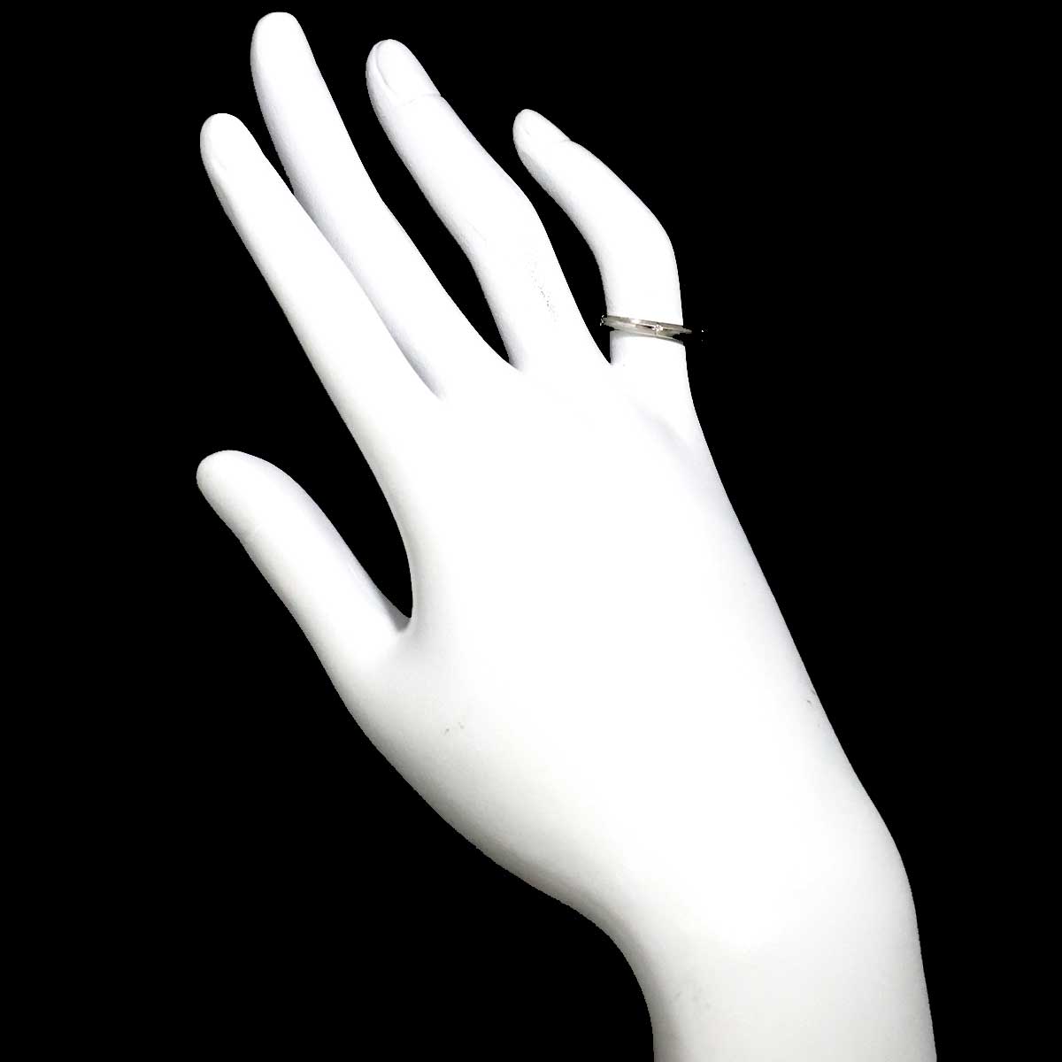 Streamerica Diamond Ring 18K White Gold Size4(US)