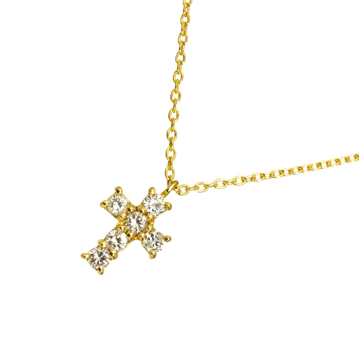 Diamond 0.18ct Necklace 18K Yellow Gold 750