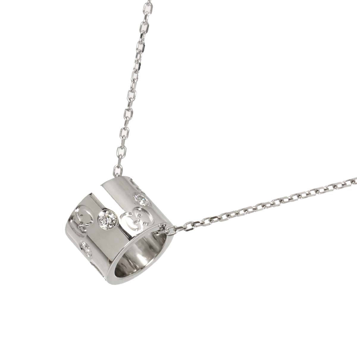 Icon Diamond Necklace 18K White Gold 750