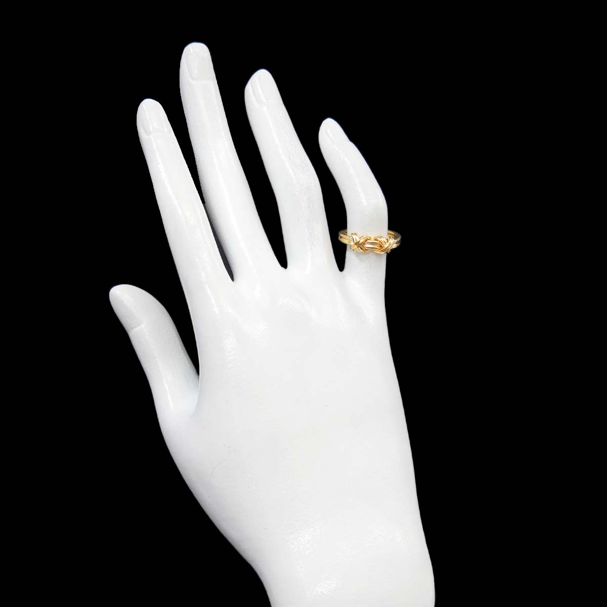 Signature Ring 18K Yellow Gold 750 size4-4.5(US)