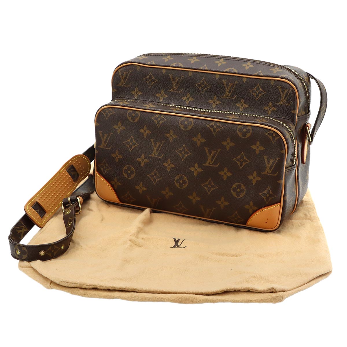 Monogram Nile Shoulder Bag Brown M45244 Purse