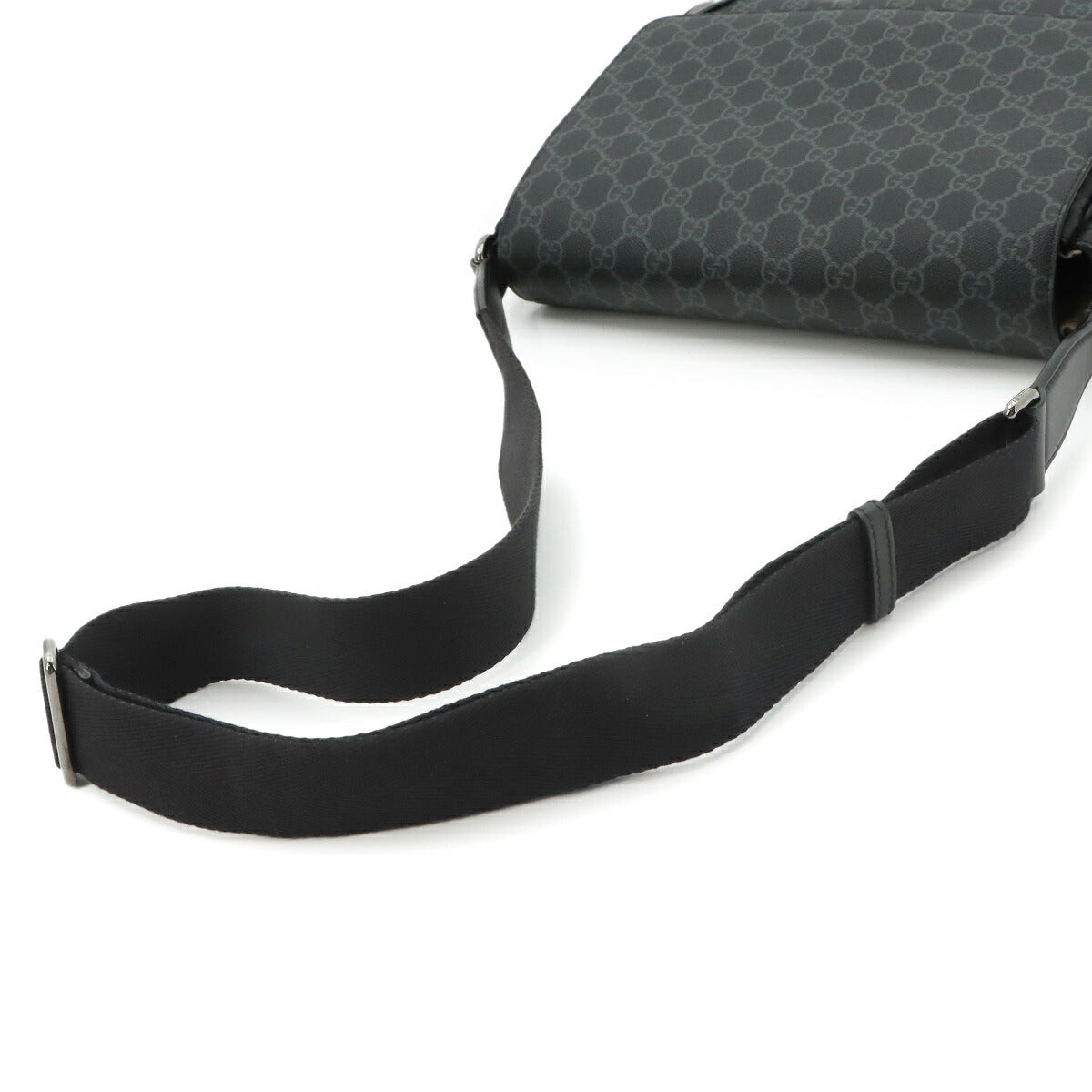 GG Emblem Crossbody Bag Leather Black 821154 Purse