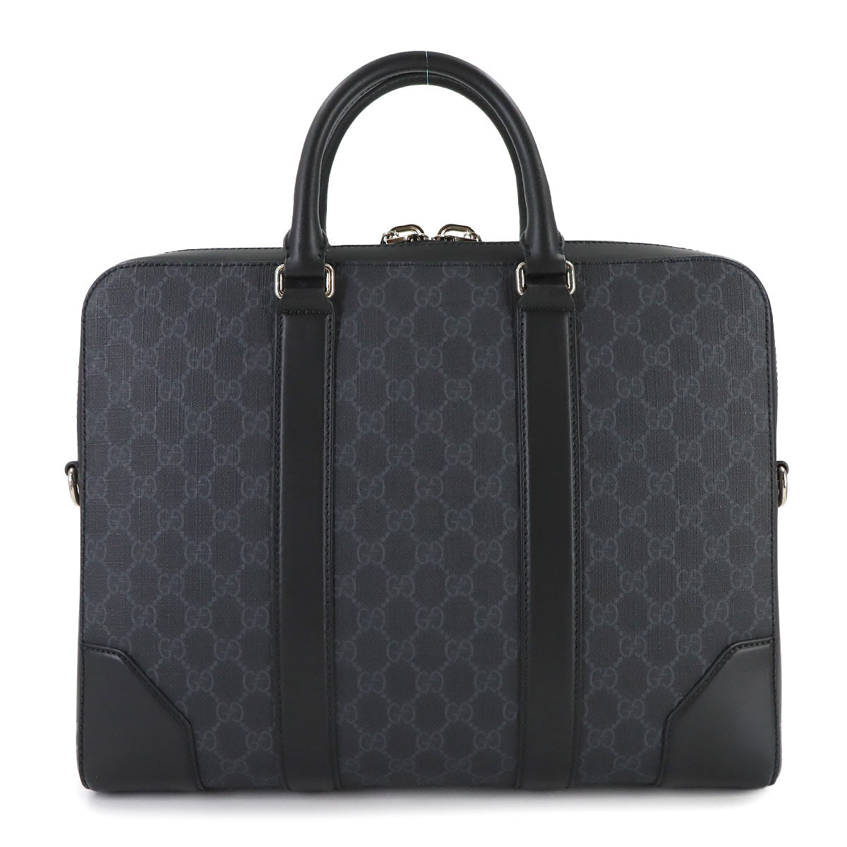 GG Supreme Briefcase 2way Business Shoulder Bag Black Gray 474135