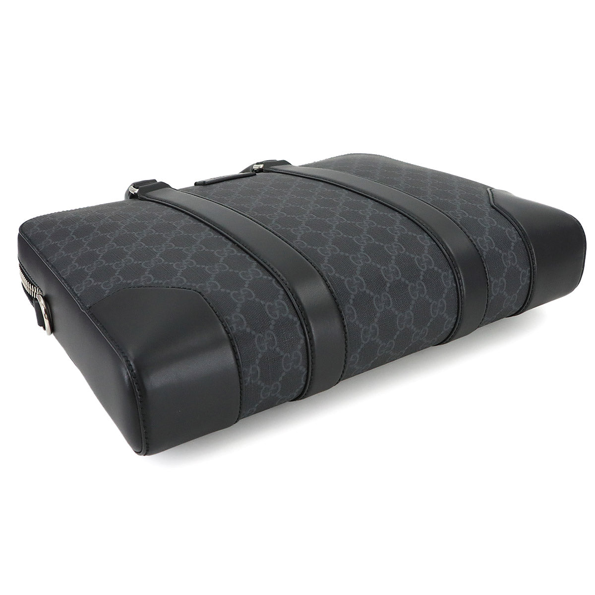 GG Supreme Briefcase 2way Business Shoulder Bag Black Gray 474135