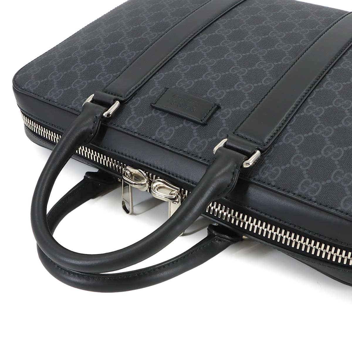 GG Supreme Briefcase 2way Business Shoulder Bag Black Gray 474135