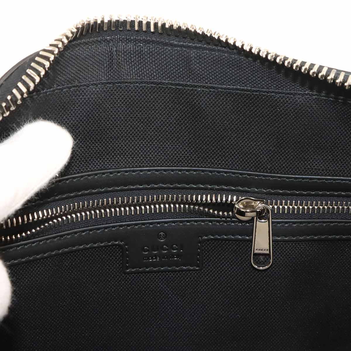 GG Supreme Briefcase 2way Business Shoulder Bag Black Gray 474135