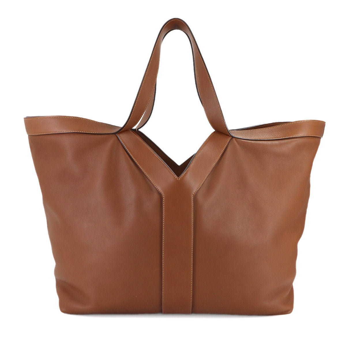 Y Tote Bag Leather Brown 817602 Purse