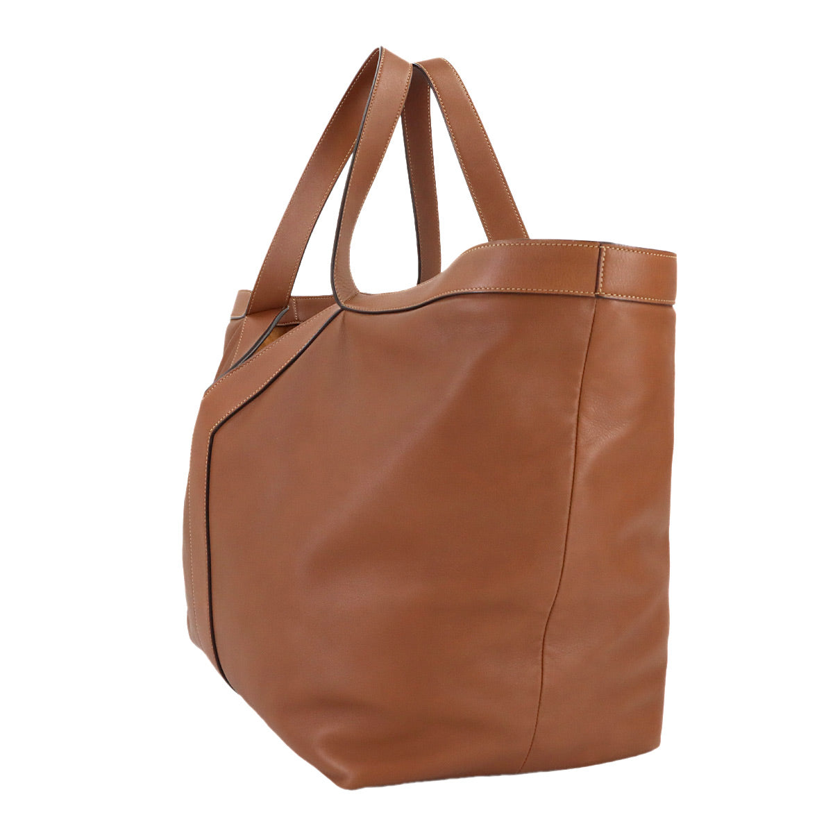 Y Tote Bag Leather Brown 817602 Purse