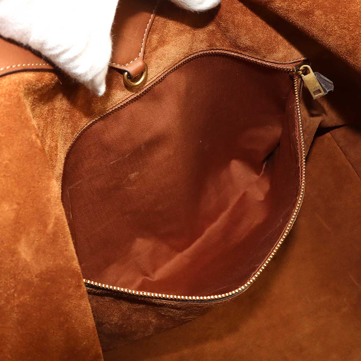 Y Tote Bag Leather Brown 817602 Purse