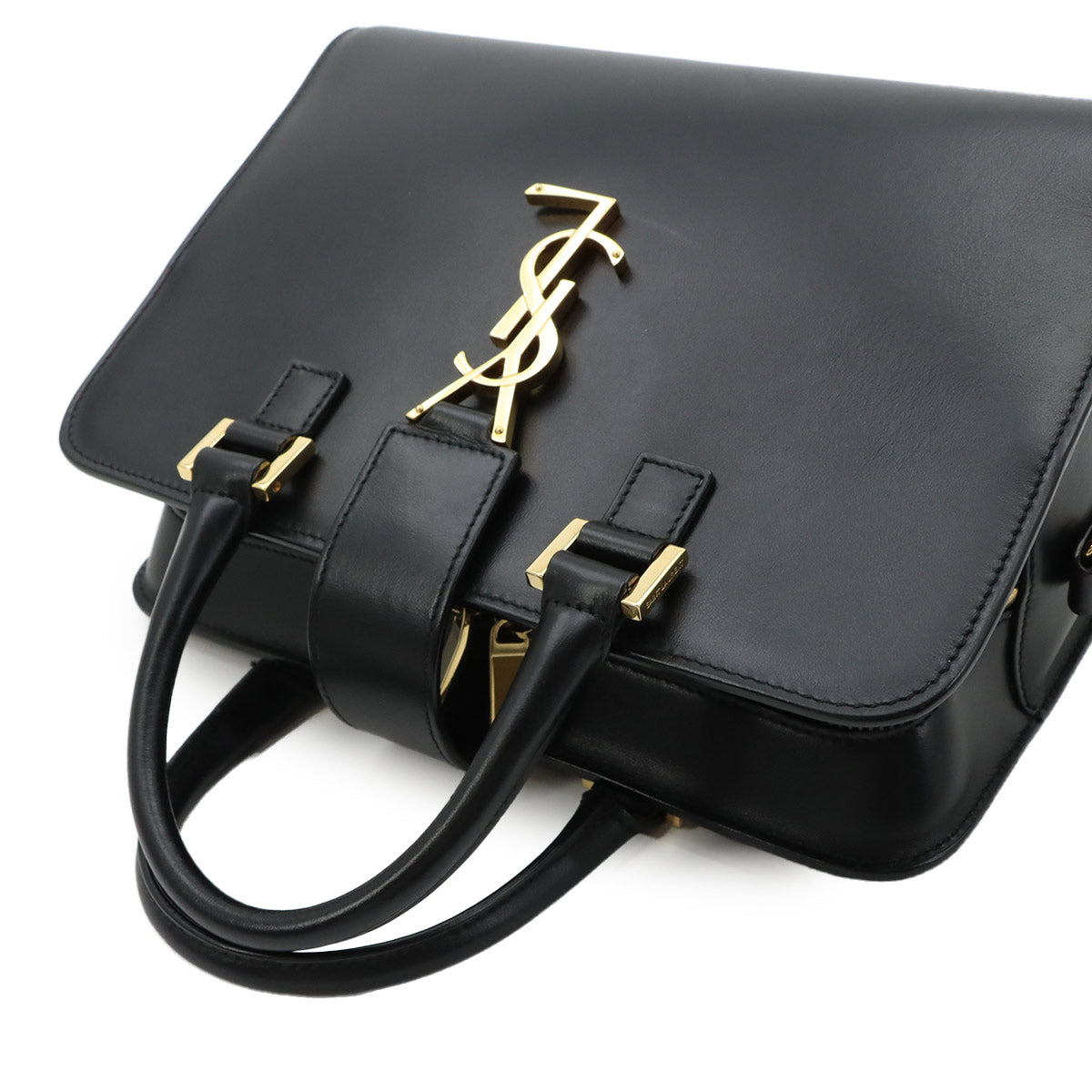 Baby Cabas Hand Shoulder Bag Leather Black 568853