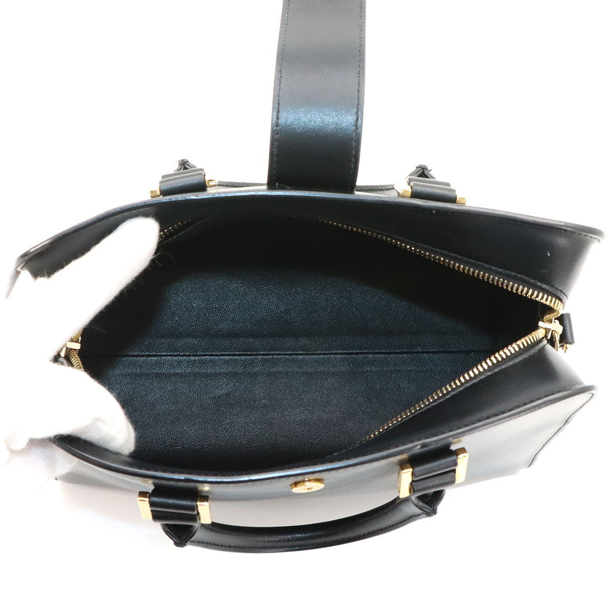 Baby Cabas Hand Shoulder Bag Leather Black 568853