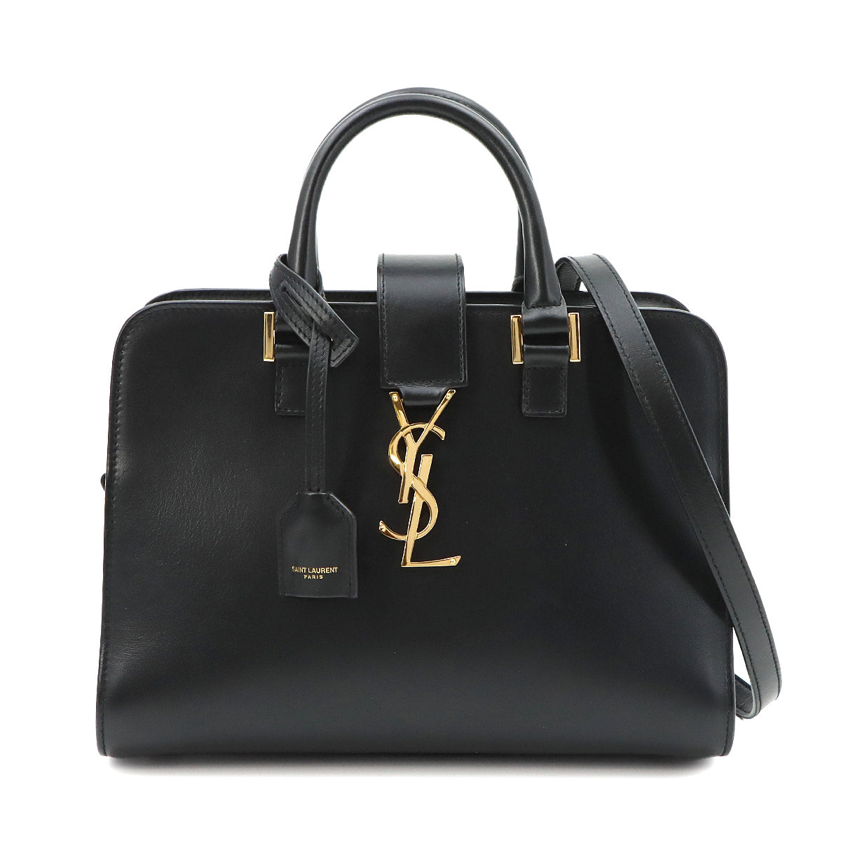 Baby Cabas Hand Shoulder Bag Leather Black 568853