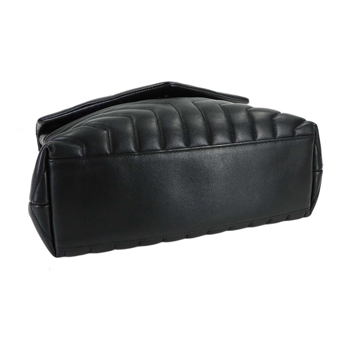 Loulou Chain Shoulder Bag Leather Black 487216