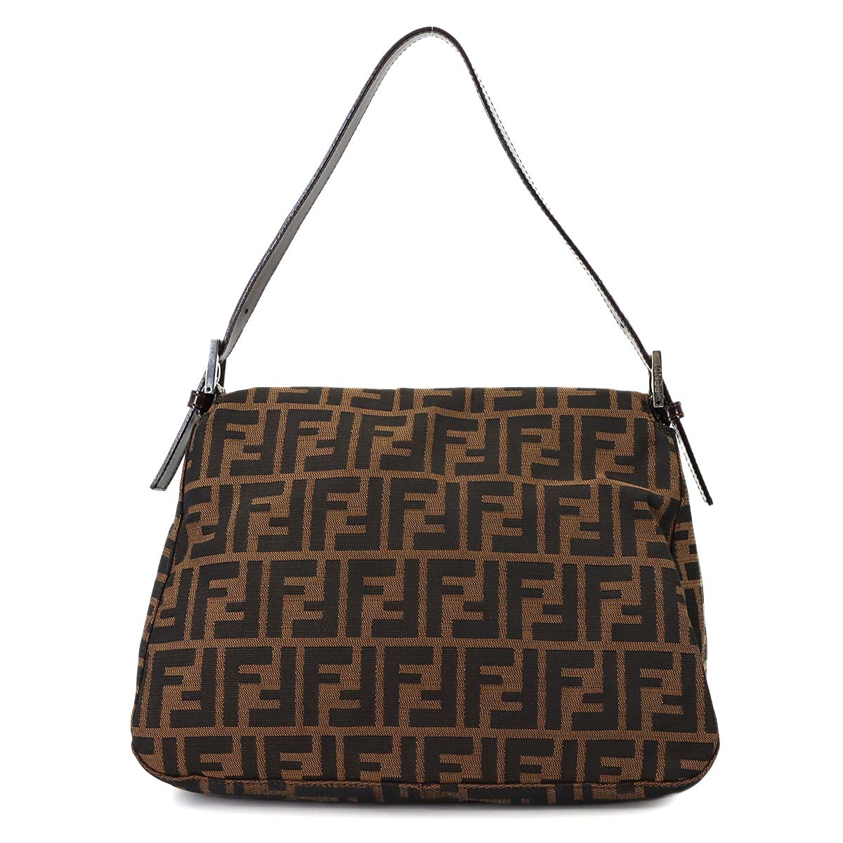 Zucca Mamma Baguette Shoulder Bag Canvas Leather Brown 26325
