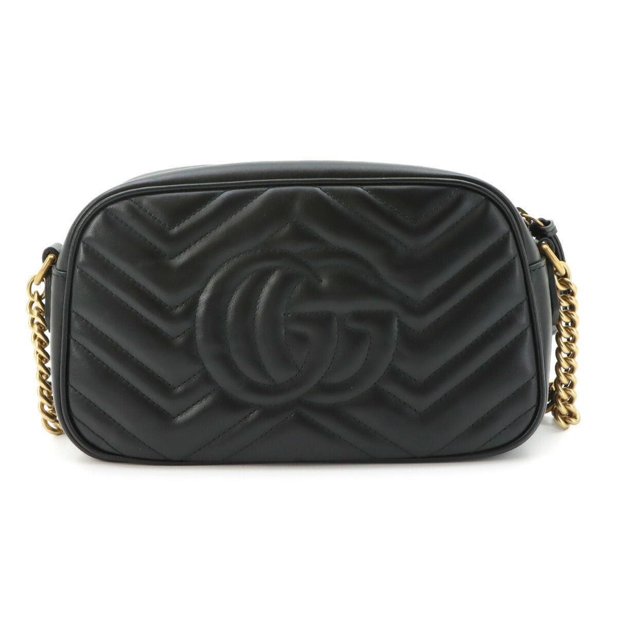 GG Marmont Chain Shoulder Bag Leather Black 447632 Purse