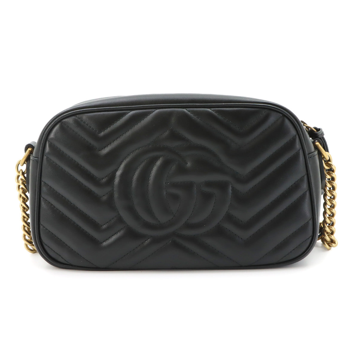 GG Marmont Chain Shoulder Bag Leather Black 447632 Purse