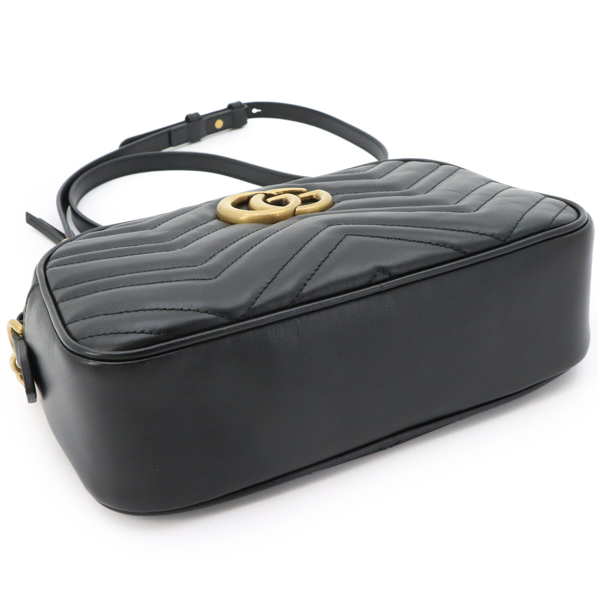 GG Marmont Chain Shoulder Bag Leather Black 447632 Purse