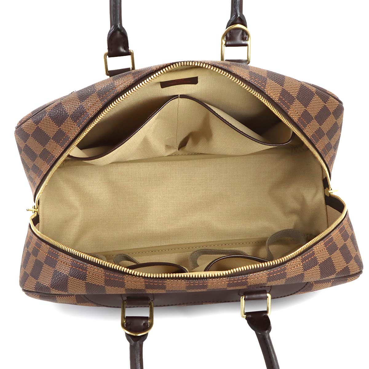 Damier Deauville SPO Hand Bag Ebene N47272 Brown Purse