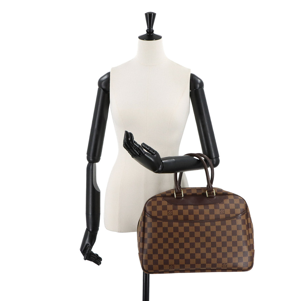 Damier Deauville SPO Hand Bag Ebene N47272 Brown Purse