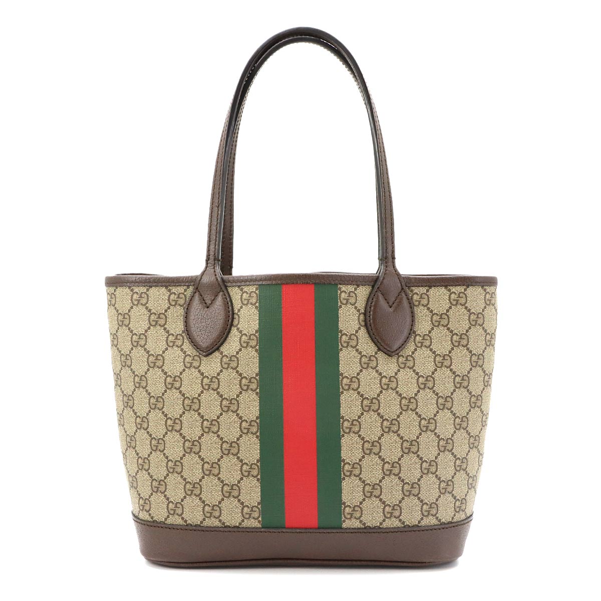 Ophidia Small Tote Bag GG Supreme Canvas Beige Brown 726762