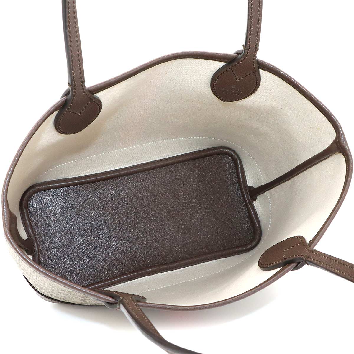 Ophidia Small Tote Bag GG Supreme Canvas Beige Brown 726762