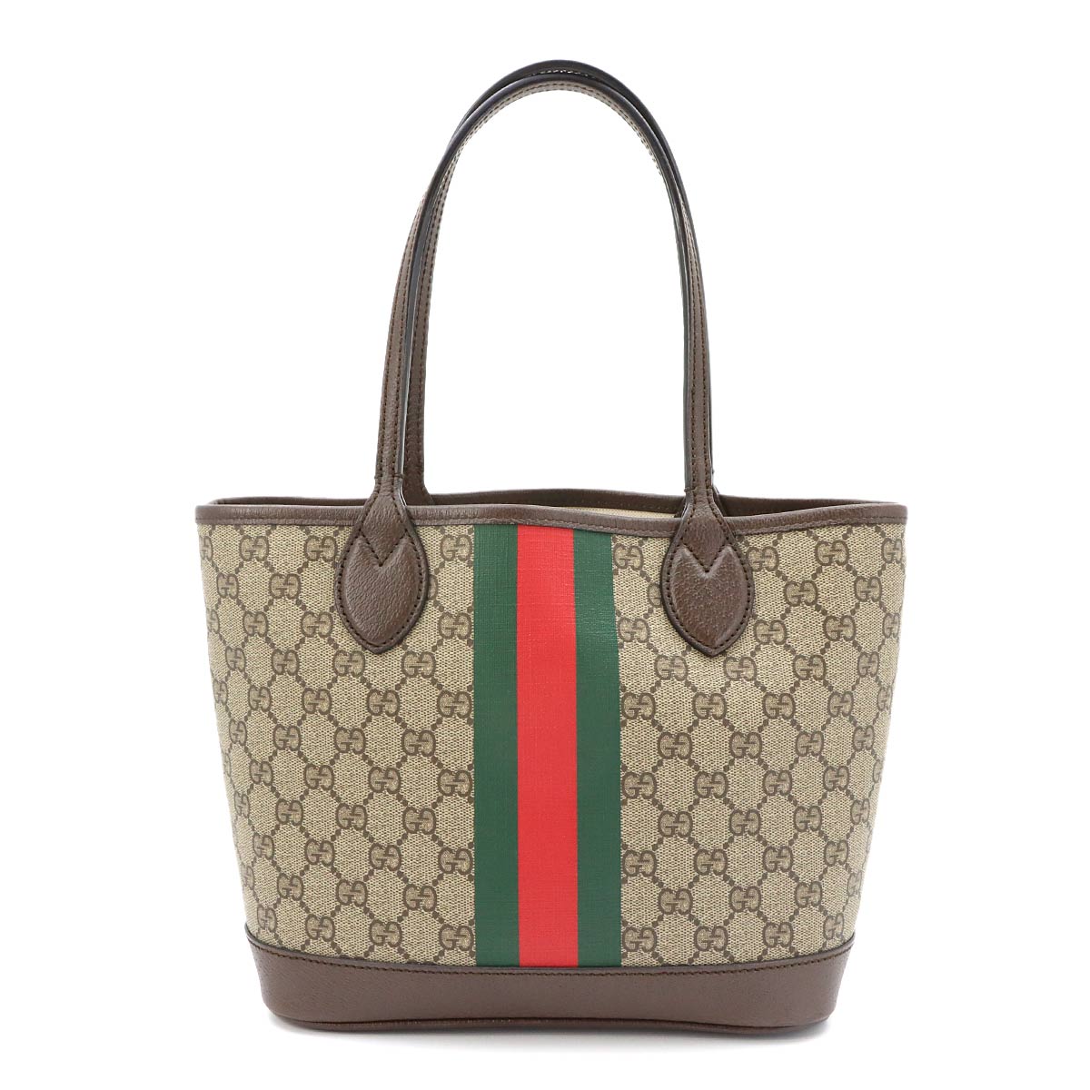 Ophidia Small Tote Bag GG Supreme Canvas Beige Brown 726762