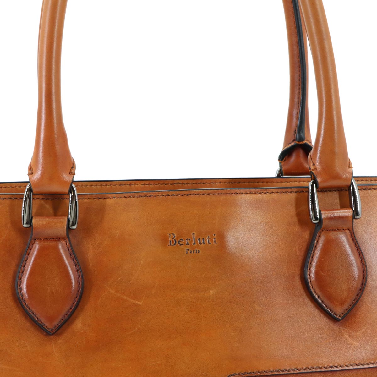 Calligraphy Toujours Tote Bag Venezia Leather Brown Purse