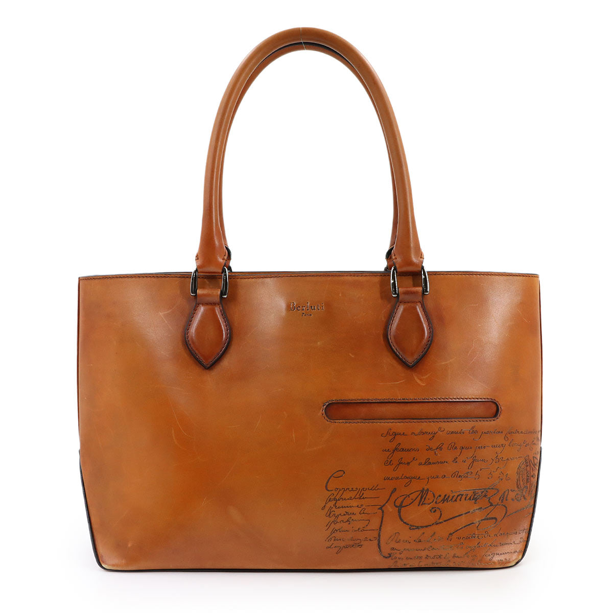 Calligraphy Toujours Tote Bag Venezia Leather Brown Purse