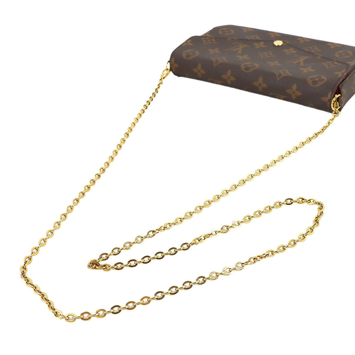 Monogram Felicie Pochette Chain Long Wallet Brown M61276