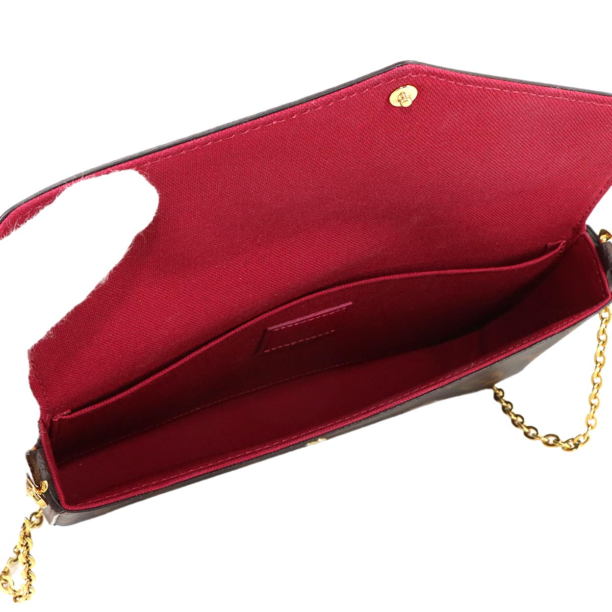 Monogram Felicie Pochette Chain Long Wallet Brown M61276