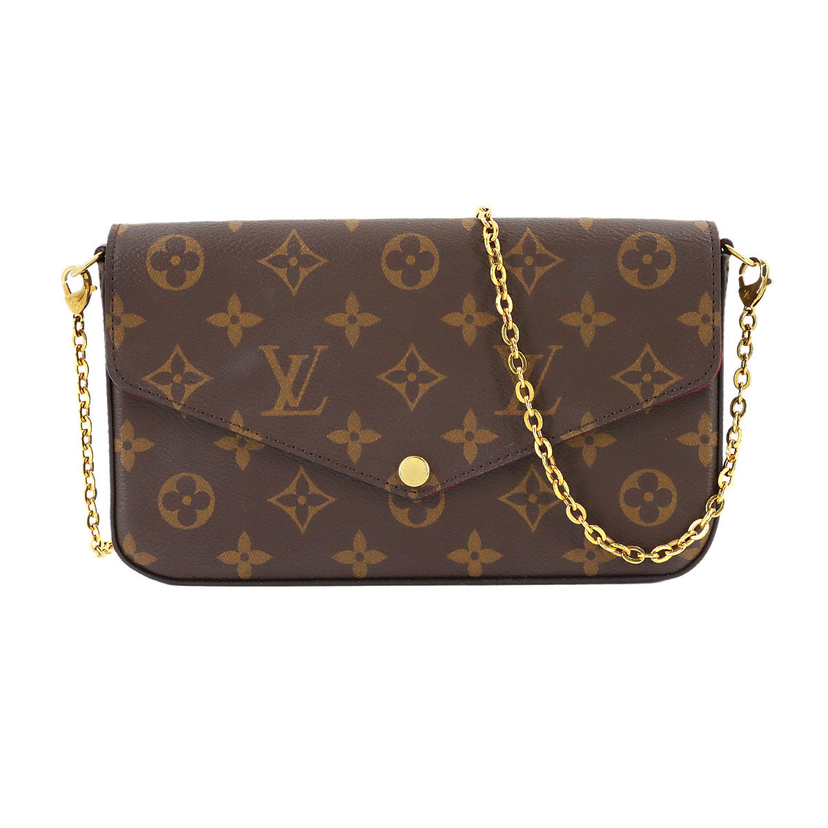 Monogram Felicie Pochette Chain Long Wallet Brown M61276