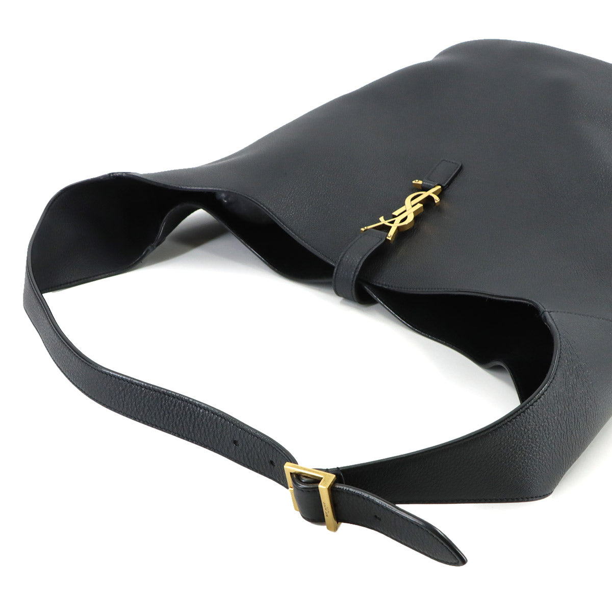 LE5A7 Hobo Shoulder Bag Leather Black 793088 Purse