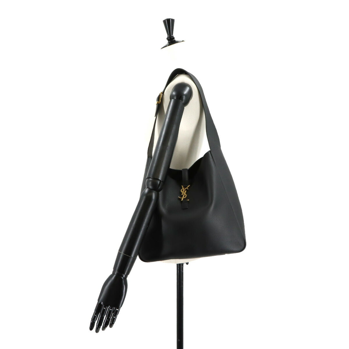 LE5A7 Large Shoulder Bag Leather Black 753837 Purse
