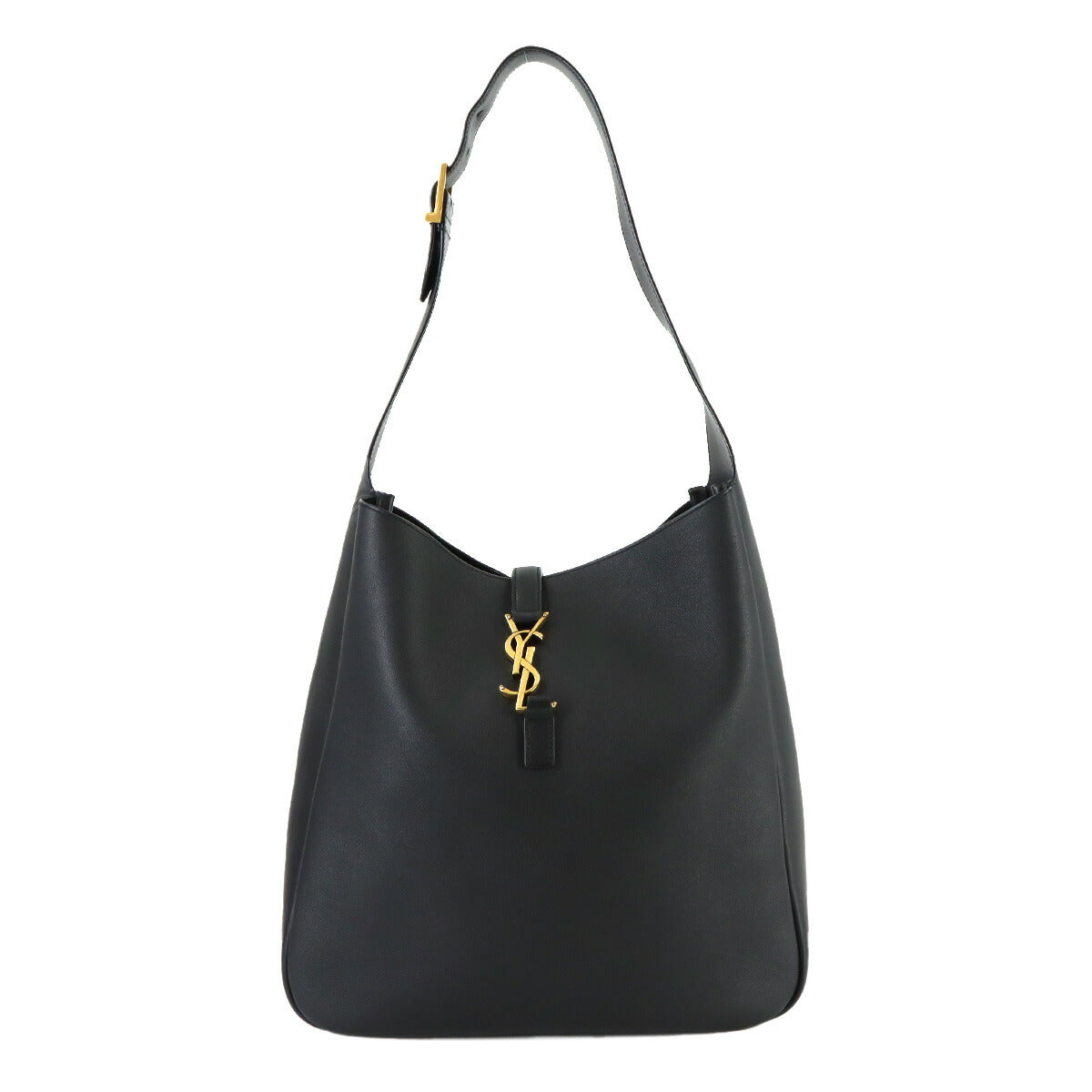 LE5A7 Large Shoulder Bag Leather Black 753837 Purse
