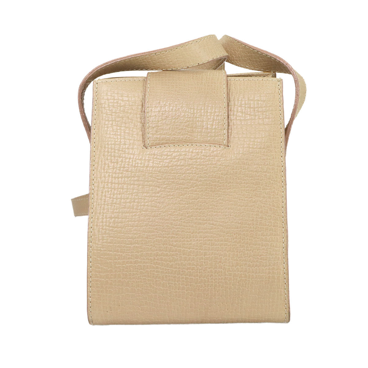 Shoulder Bag Leather Beige Purse