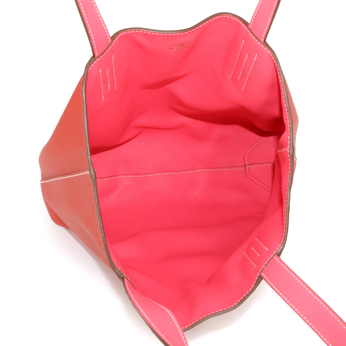 Double Sens 28 Tote Bag Veau Sikkim Rouge casaque Rose lipstick