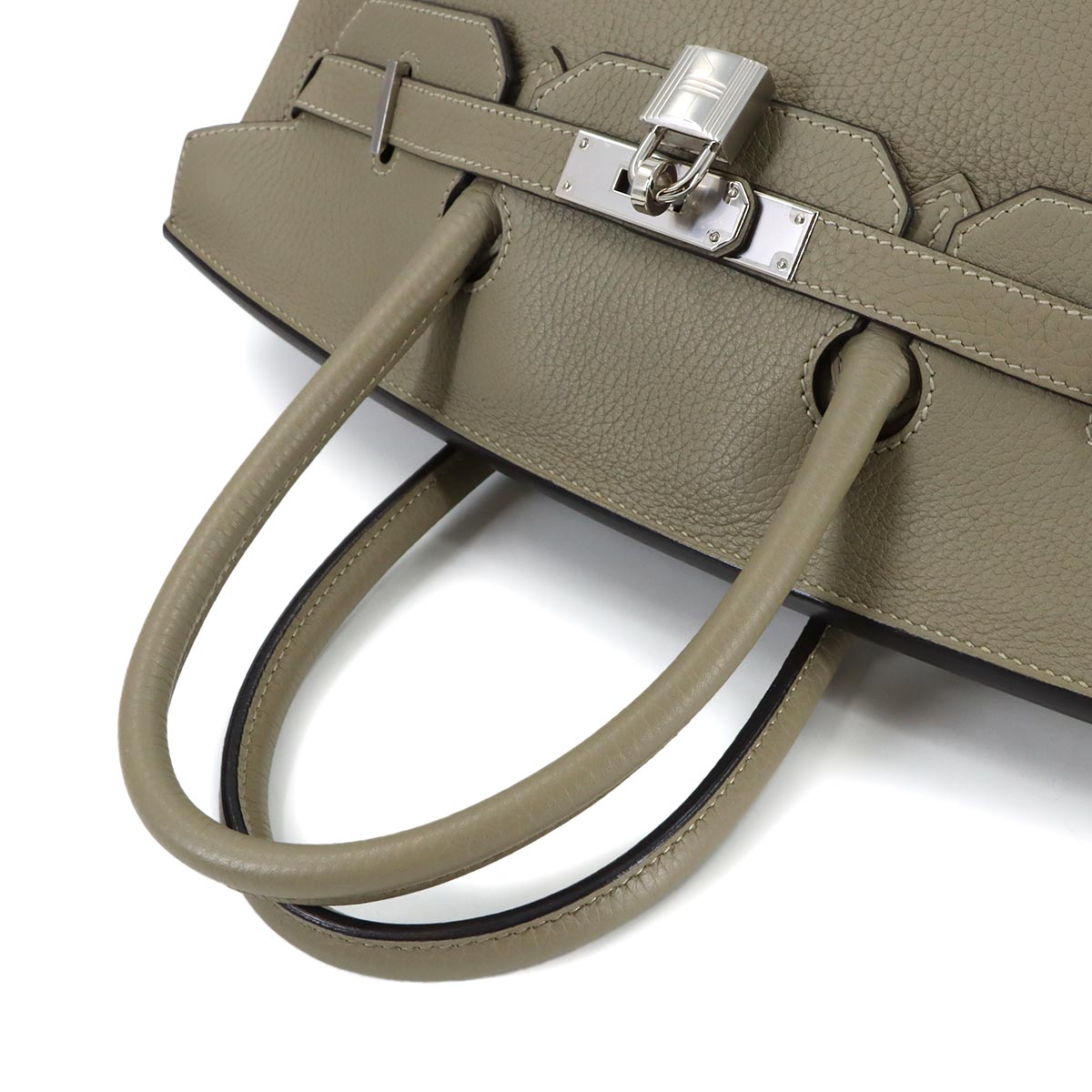 Birkin 35 Taurillon Clemence Sauge Hand Bag Purse Green