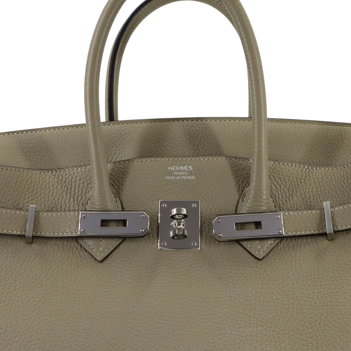 Birkin 35 Taurillon Clemence Sauge Hand Bag Purse Green