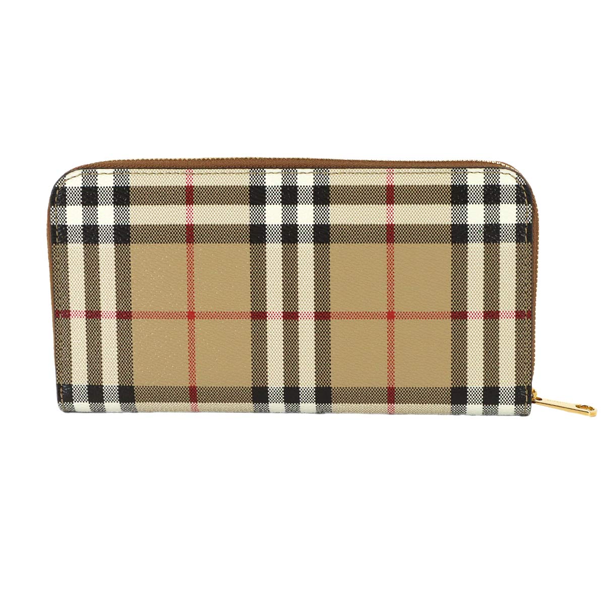 Plaid Long Wallet PVC Leather Beige Black 8070598 Nova Check