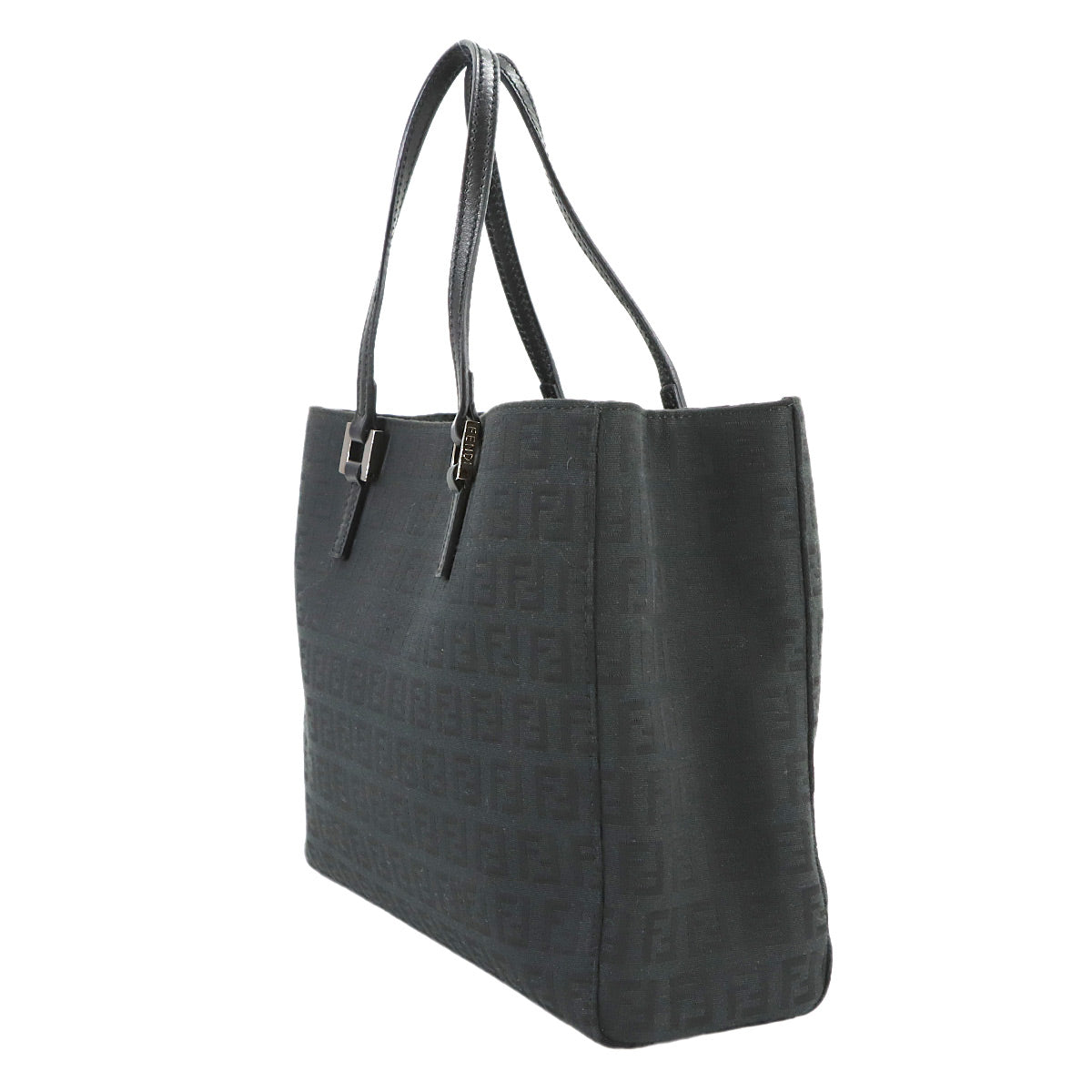 Zucchino Tote Bag Canvas Leather Black 8BH132 Purse