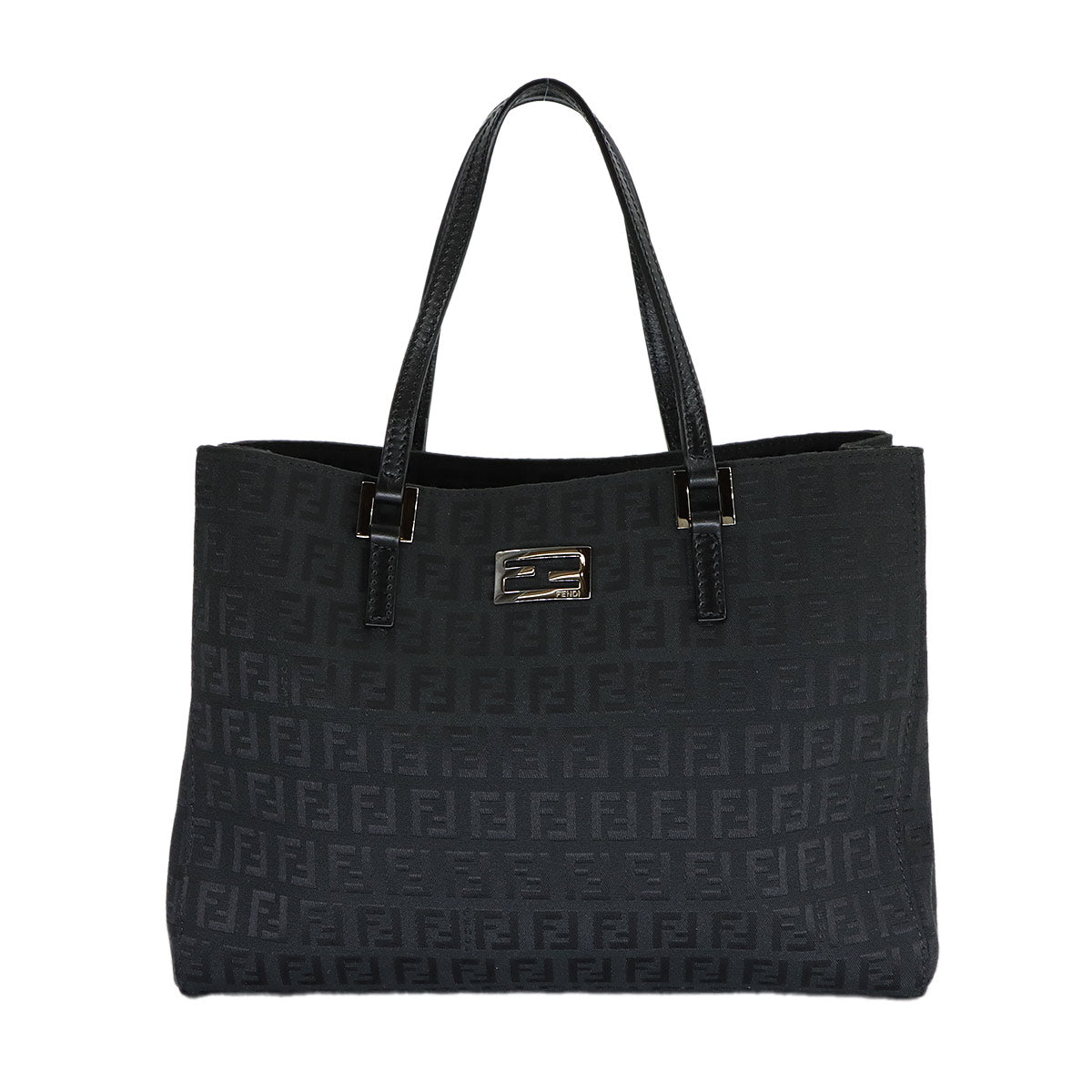 Zucchino Tote Bag Canvas Leather Black 8BH132 Purse