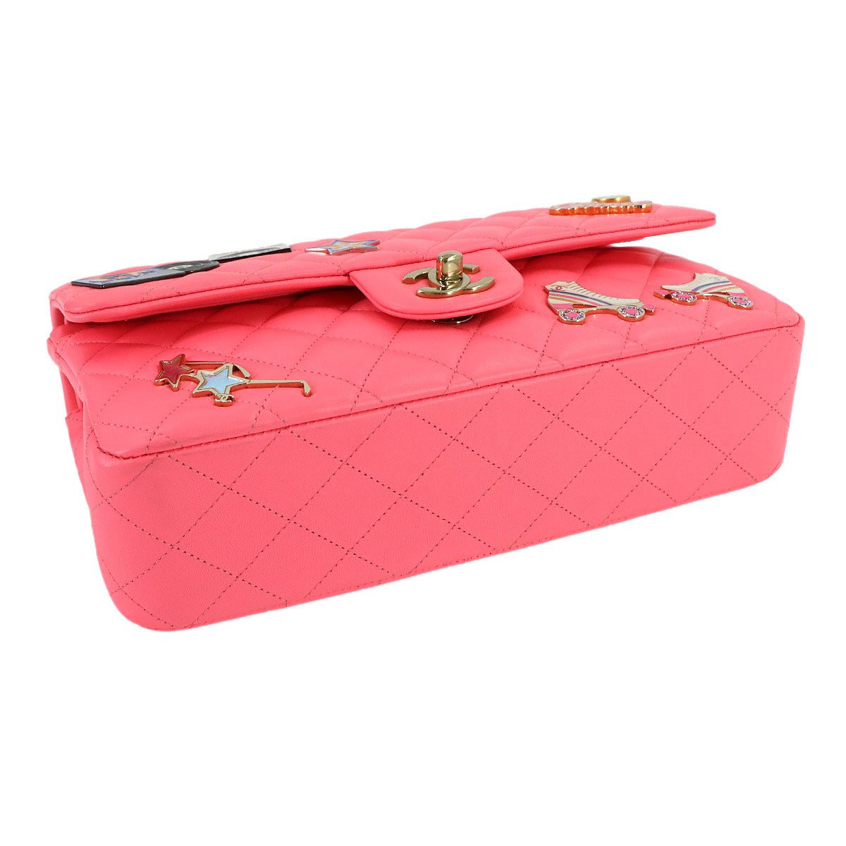 Matelasse 25 Chain Shoulder Bag Leather Pink A01112 11.12
