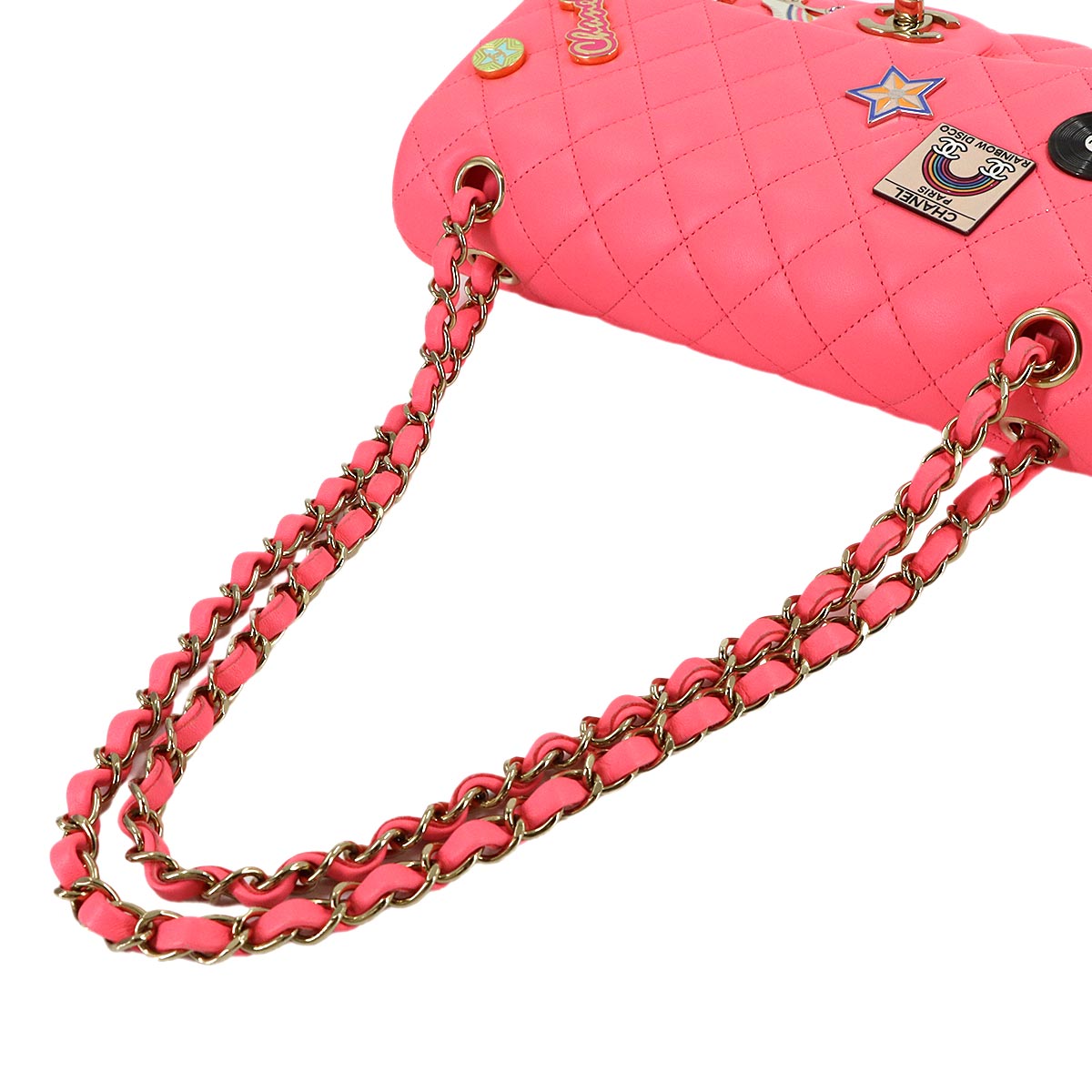 Matelasse 25 Chain Shoulder Bag Leather Pink A01112 11.12